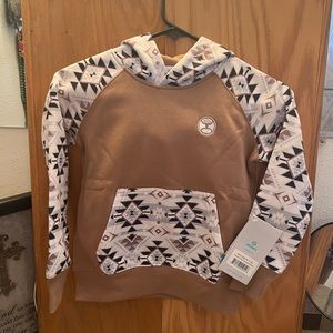 Tan Summit Hooey Youth Girls Tan Hoodie size XS